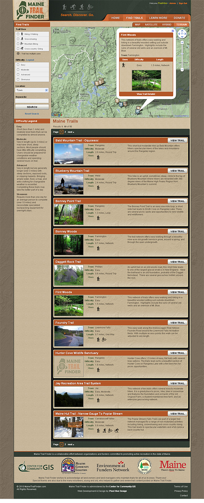 Maine Trail Finder Trail Listing Page